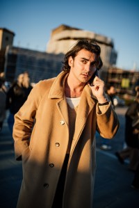 Street style at Pitti Uomo 107 in Florence, Italy, 2025.