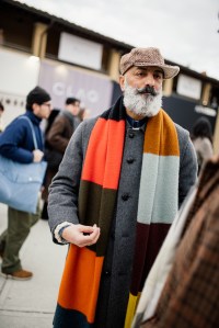 Street style at Pitti Uomo 107 in Florence, Italy, 2025.