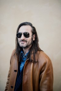 Street style at Pitti Uomo 107 in Florence, Italy, 2025.
