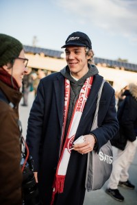 Street style at Pitti Uomo 107 in Florence, Italy, 2025.