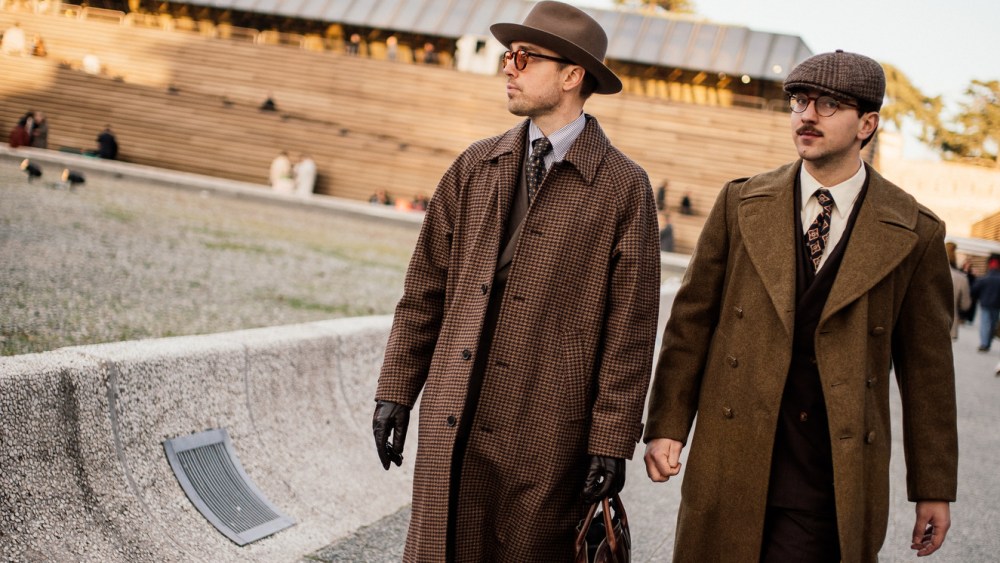 Street style at Pitti Uomo 107 in Florence, Italy, 2025.