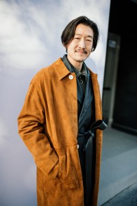 Street style at Pitti Uomo 107 in Florence, Italy, 2025.