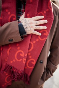 Street style at Pitti Uomo 107 in Florence, Italy, 2025.