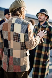 Street style at Pitti Uomo 107 in Florence, Italy, 2025.