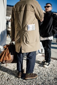 Street style at Pitti Uomo 107 in Florence, Italy, 2025.