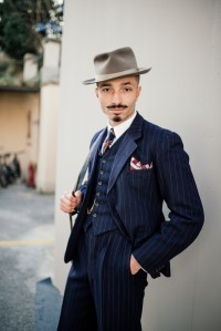 Street style at Pitti Uomo 107 in Florence, Italy, 2025.