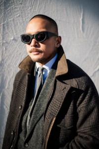 Street style at Pitti Uomo 107 in Florence, Italy, 2025.