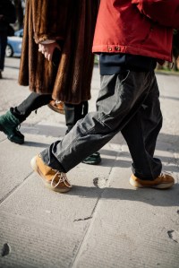 Street style at Pitti Uomo 107 in Florence, Italy, 2025.