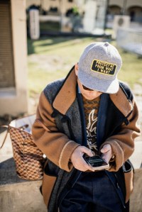 Street style at Pitti Uomo 107 in Florence, Italy, 2025.