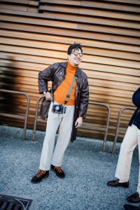 Street style at Pitti Uomo 107 in Florence, Italy, 2025.