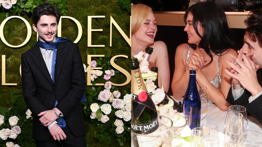 Kylie Jenner and Timothée Chalamet during the 82nd Annual Golden Globes held at The Beverly Hilton on Jan. 05 in Beverly Hills, Calif.