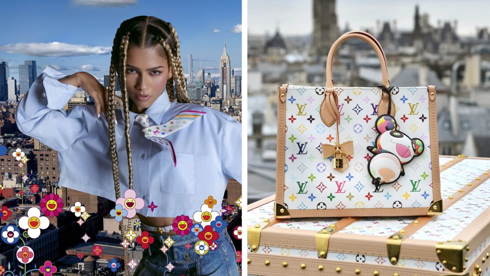 Zendaya in the Louis Vuitton x Takashi Murakami campaign.