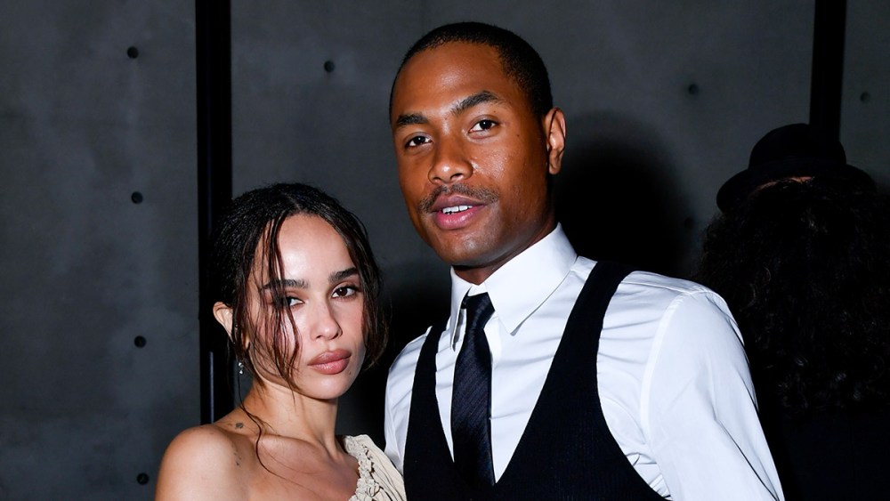 Zoe Kravitz, Steve Lacy at the Saint Laurent Homme Haute Couture Spring/Summer 2025 fashion show as part of Paris Couture Fashion Week on January 28, 2025 in Paris, France.