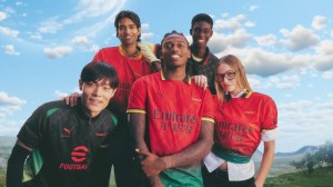 See photos of the soccer kit created by AC Milan, Off-White and Puma.