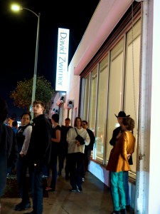 Outside the David Zwirner gallery along Western Ave in the Melrose Hill neighborhood in Los Angeles