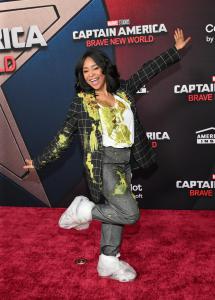 Ava Hill at Marvel Studios’ “Captain America: Brave New World” Premiere held at El Capitan Theatre on February 11, 2025 in Los Angeles, California.