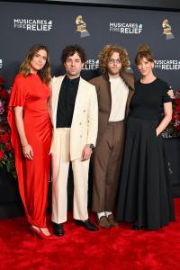 Mandy Moore, Taylor Goldsmith, Griffin Goldsmith, Caitlin Gerard at the 67th GRAMMY Awards held at the Crypto.com Arena on February 2, 2025 in Los Angeles, California.