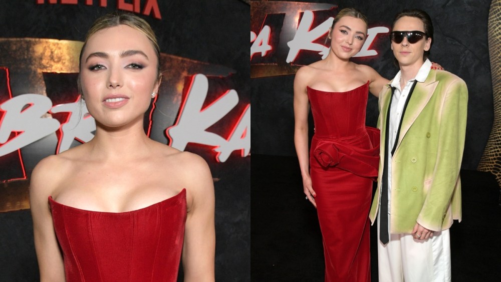 Peyton List and Jacob Bertrand attend Netflix's "Cobra Kai" Series Finale World Premiere at The Egyptian Theatre Hollywood on February 12, 2025 in Los Angeles, California.