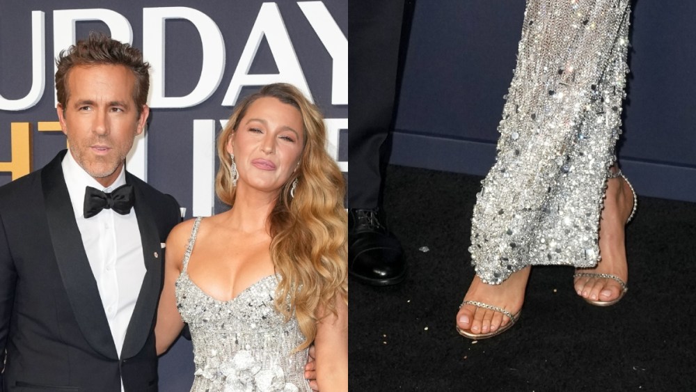 Blake Lively and Ryan Reynolds at SNL50: The Anniversary Special at 30 Rockefeller Plaza on February 16, 2025 in New York, New York.