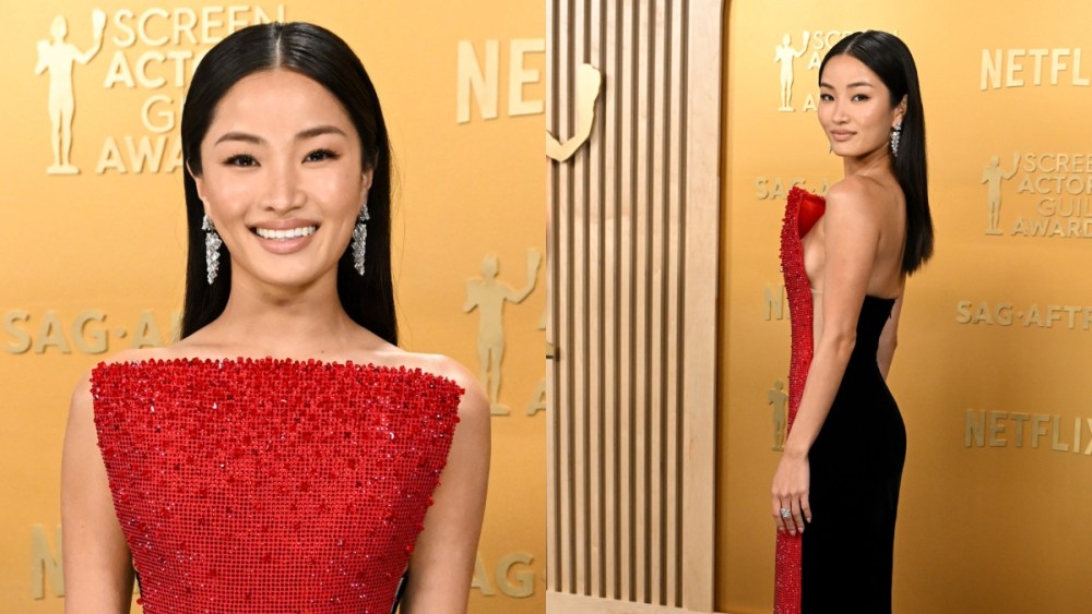 Anna Sawai on the red carpet at the 2025 Screen Actors Guild Awards on February 23.