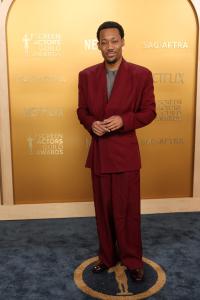 Tyler James Williams at the 31st Screen Actors Guild Awards held at Shrine Auditorium and Expo Hall on February 23, 2025 in Los Angeles, California.