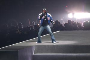 Kendrick Lamar performs at Super Bowl LIX at Caesars Superdome on February 09, 2025 in New Orleans, Louisiana.