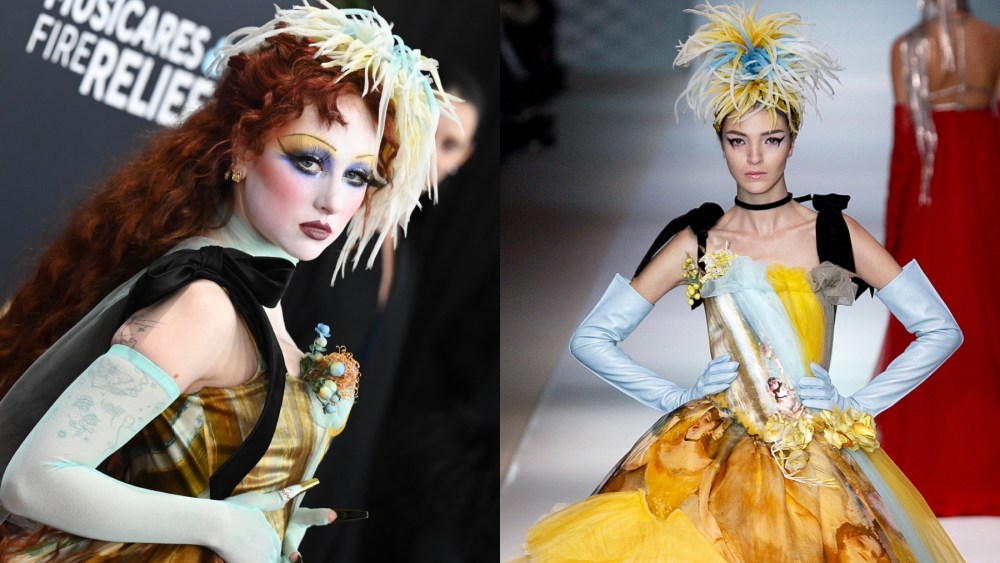 Chappell Roan at the 2025 Grammy Awards on Feb. 2 in Los Angeles, Jean Paul Gaultier, vintage, Degas, ballerinas, red carpet