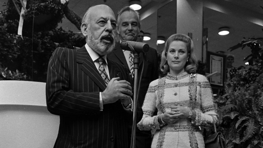 Princess Grace of Monaco, Stanley Marcus and guests attend the Neiman Marcus Dallas store Fete Des Fleurs luncheon on October 11, 1971. 