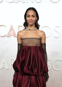 Zoe Saldana at the 97th Oscars held at the Dolby Theatre on March 2, 2025 in Hollywood, California.
