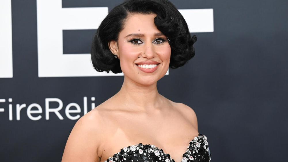 Raye at the 2025 Grammy Awards in Los Angeles on Feb. 2.