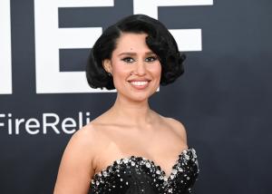 Raye at the 2025 Grammy Awards in Los Angeles on Feb. 2.