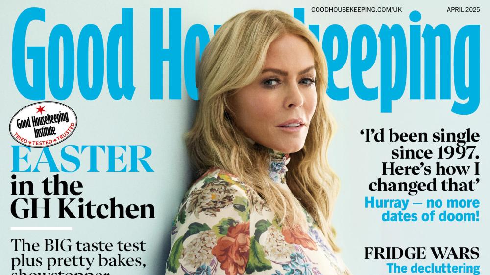 The April issue of Good Housekeeping UK with Patsy Kensit. The cover is Jane Bruton's first as editor in chief.