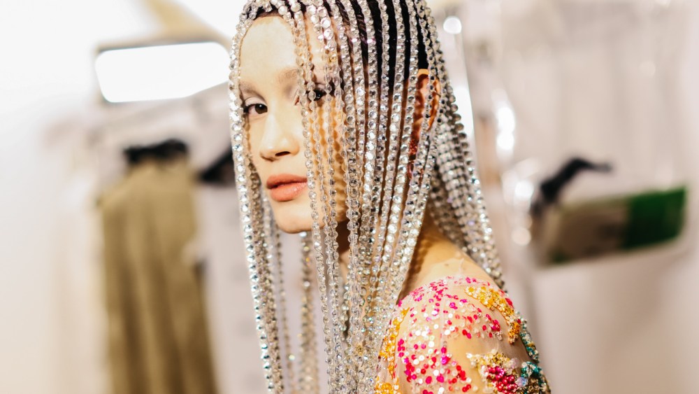 Backstage at the Giorgio Armani Privé Spring 2025 Couture