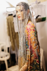 Backstage at the Giorgio Armani Privé Spring 2025 Couture