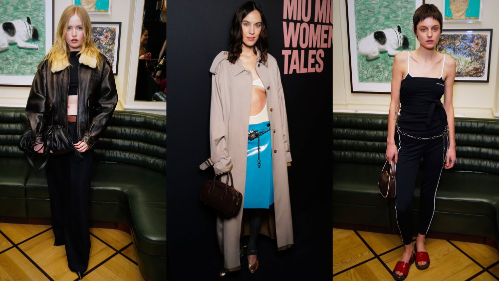Ellie Bamber, Alexa Chung, and Emma Corrin attend the 29th edition of Miu Miu Women’s Tales event in London