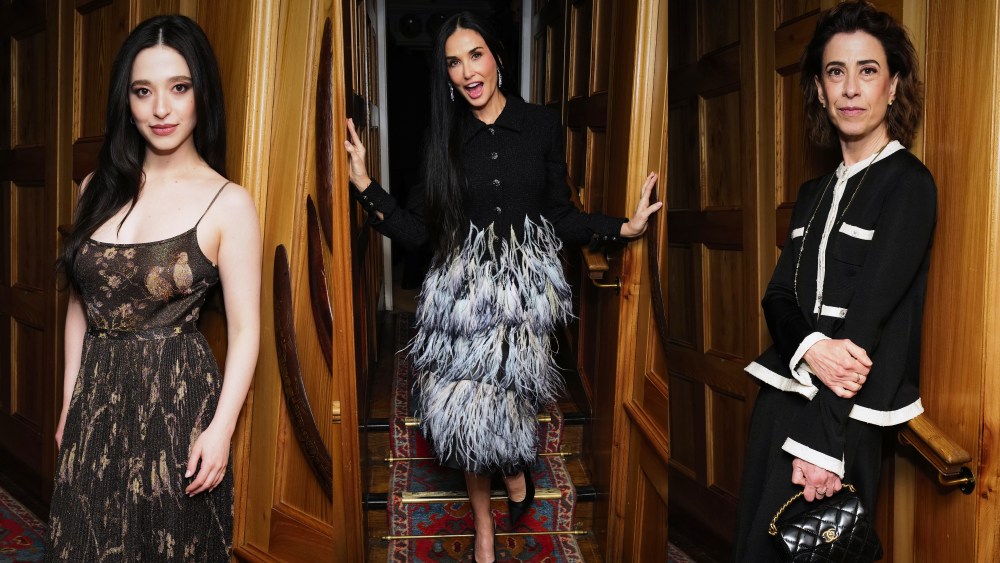 Mikey Madison, Demi Moore, and Fernanda Torres attend the Chanel and Charles Finch Pre-BAFTA Party