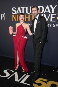 Emma Stone, Dave McCary at SNL50: The Anniversary Special at 30 Rockefeller Plaza on February 16, 2025 in New York, New York.