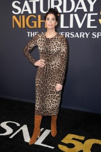 Sarah Silverman at SNL50: The Anniversary Special at 30 Rockefeller Plaza on February 16, 2025 in New York, New York.