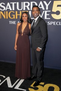 Zahra Rock, Chris Rock at SNL50: The Anniversary Special at 30 Rockefeller Plaza on February 16, 2025 in New York, New York.