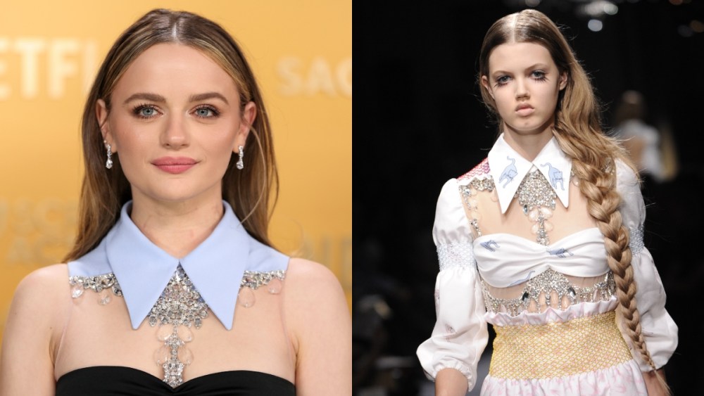 Joey King at the 2025 Screen Actors Guild Awards on Feb. 23 in Los Angeles; Miu Miu's spring 2010 fashion show, red carpet