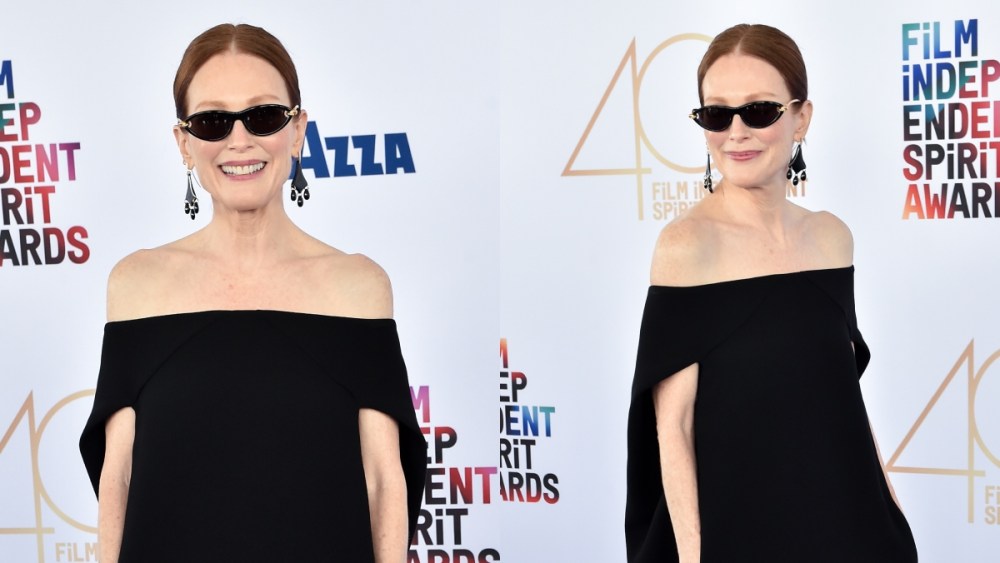 Julianne Moore at the 2025 Film Independent Spirit Awards on Feb. 22 in Santa Monica, Calif, The Row, Bottega Veneta, red carpet