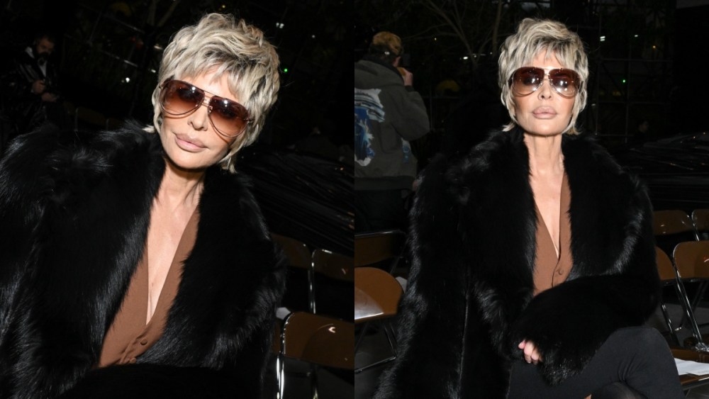 Lisa Rinna wig at the Luar fall 2025 fashion show on Feb. 10 in New York, wigxie, blond