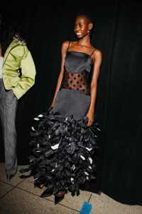 Backstage at Prabal Gurung Fall 2025 ready-to-wear collection at New York Fashion Week.