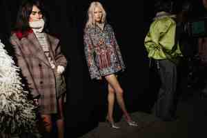 Backstage at Prabal Gurung Fall 2025 ready-to-wear collection at New York Fashion Week.