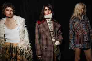 Backstage at Prabal Gurung Fall 2025 ready-to-wear collection at New York Fashion Week.