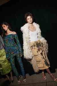 Backstage at Prabal Gurung Fall 2025 ready-to-wear collection at New York Fashion Week.