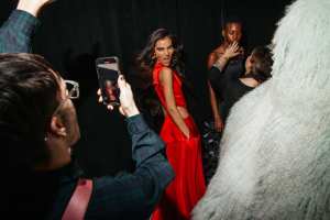 Backstage at Prabal Gurung Fall 2025 ready-to-wear collection at New York Fashion Week.