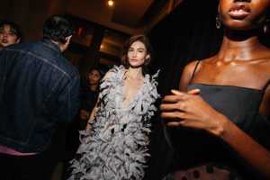 Backstage at Prabal Gurung Fall 2025 ready-to-wear collection at New York Fashion Week.