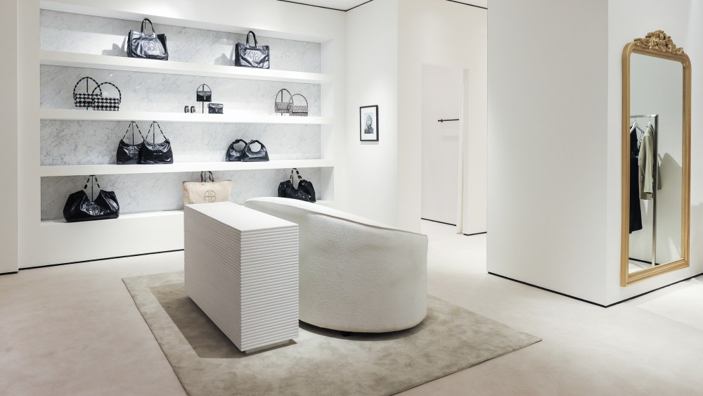 Handbags on display at the Anine Bing boutique in Shenzhen, China.