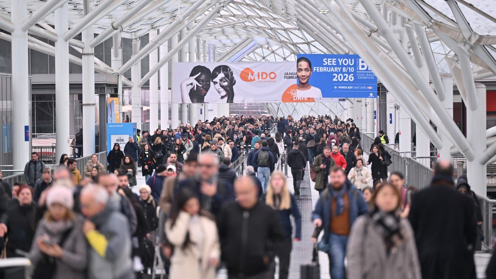The scene at the 2025 Mido eyewear trade show.